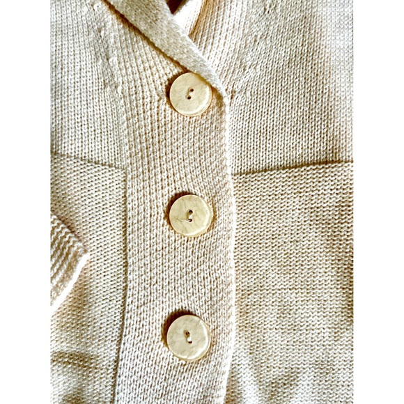 Misslook Light Peach/Pink Knit 3 Button Oversized Sweater Cardigan Size Small - Picture 5 of 9